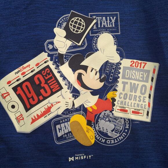 Disney Run Champion Performance Jacket Hoodie XL Mickey Blue Broken Zipper - Picture 12 of 16